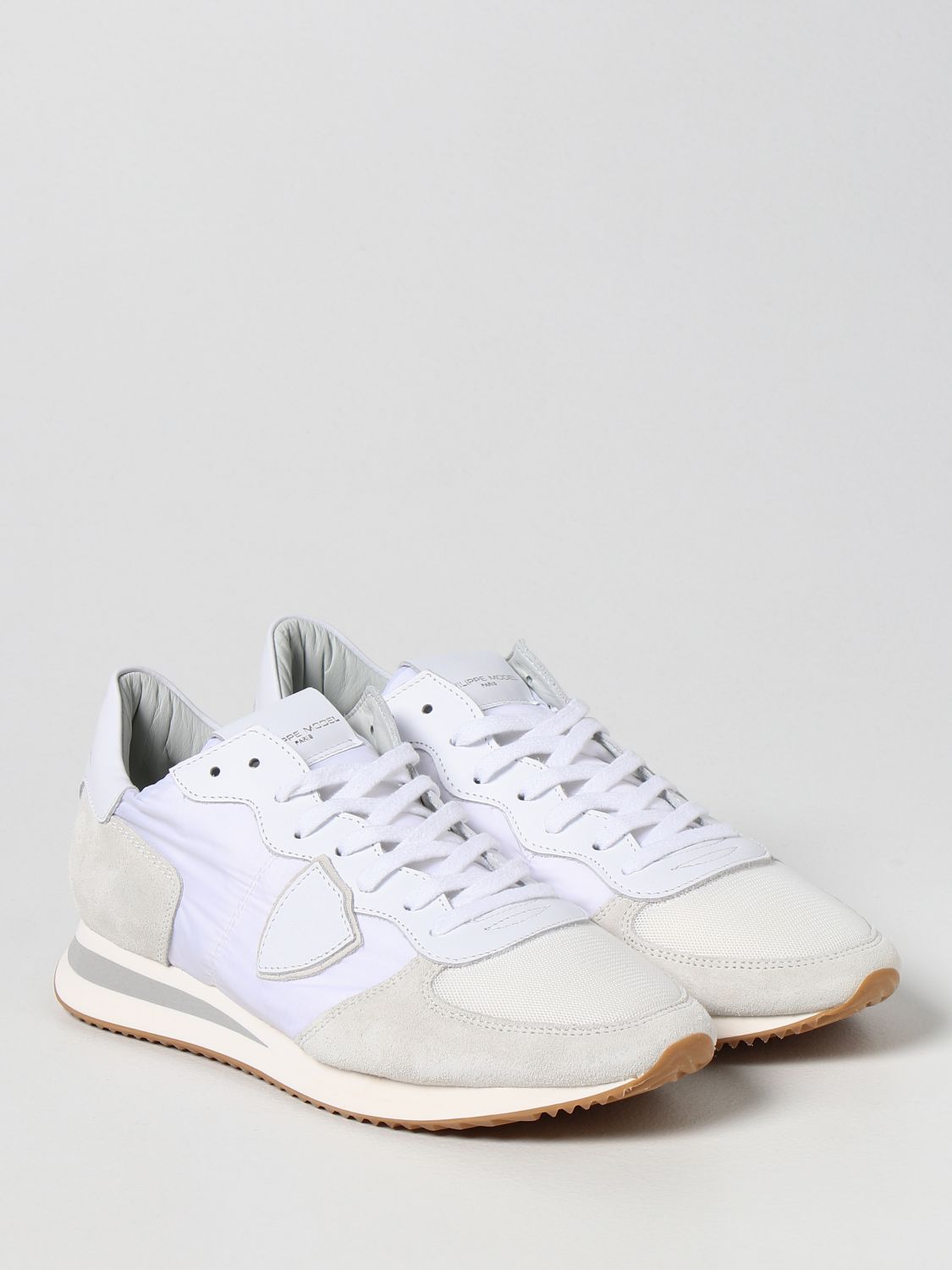PHILIPPE MODEL: Trpx sneakers in nylon and suede - White | Philippe ...
