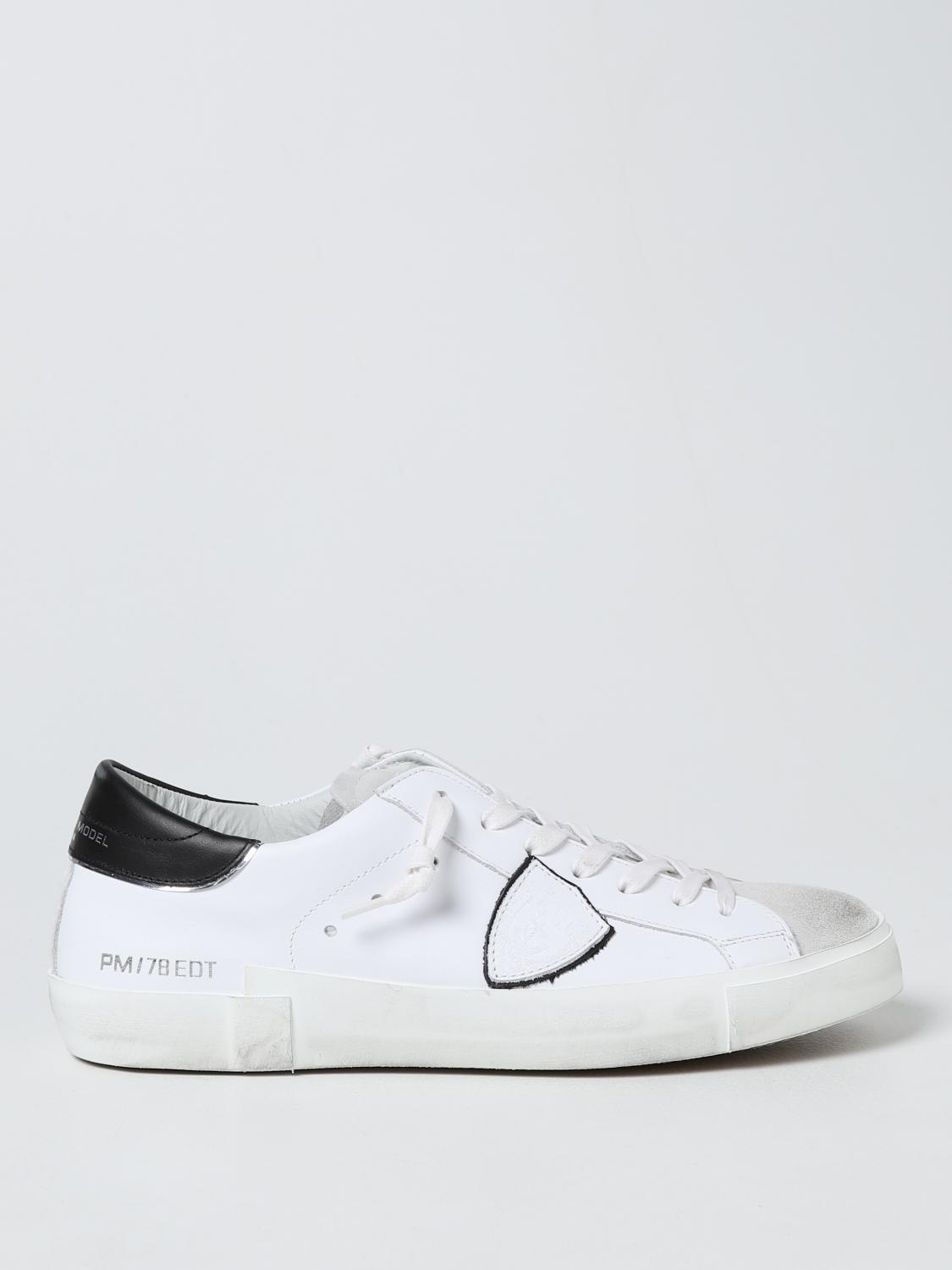 PHILIPPE MODEL: Prsx Veau sneakers in leather - White | Sneakers Philippe  Model PRLU GIGLIO.COM