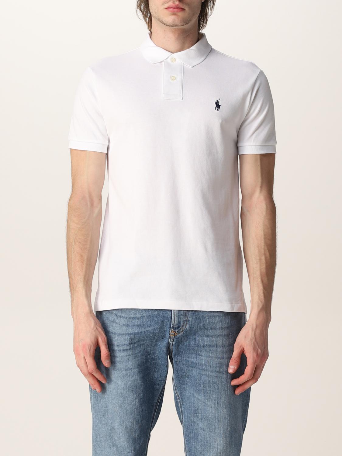 POLO RALPH LAUREN: cotton polo shirt with logo - White | Polo Ralph ...