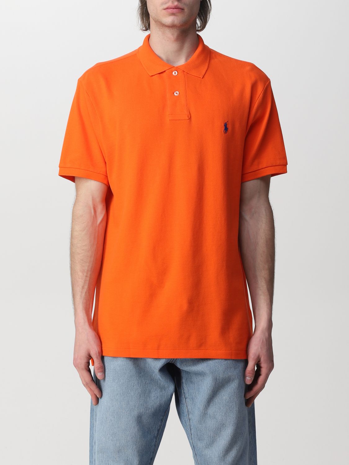 bijtend toelage Haarvaten Polo Ralph Lauren Outlet: cotton polo shirt with logo - Orange | Polo Ralph  Lauren polo shirt 710795080 online on GIGLIO.COM