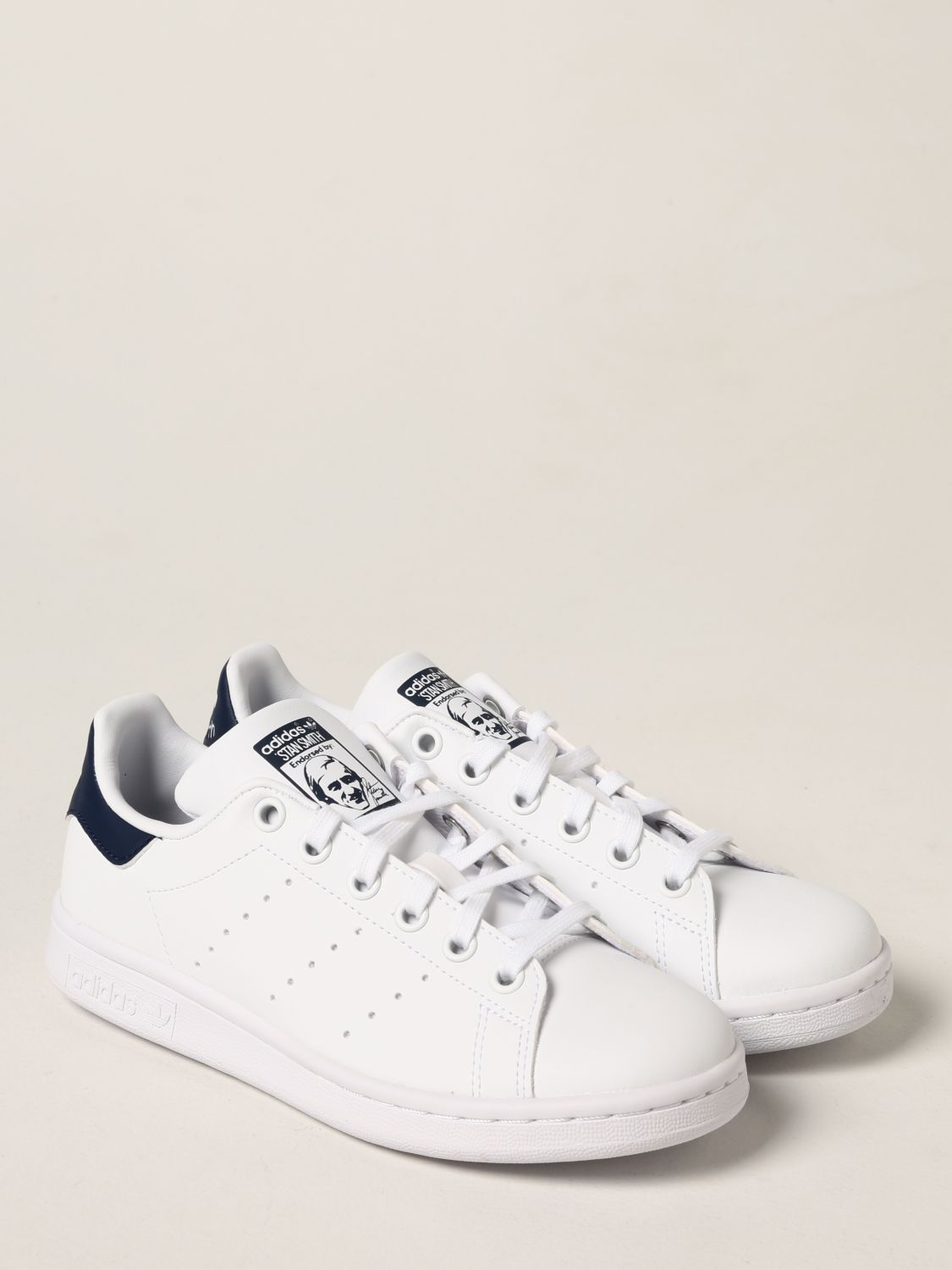 Scarpe Adidas Originals: Sneakers Stan Smith J Adidas Originals in pelle sintetica bianco 2