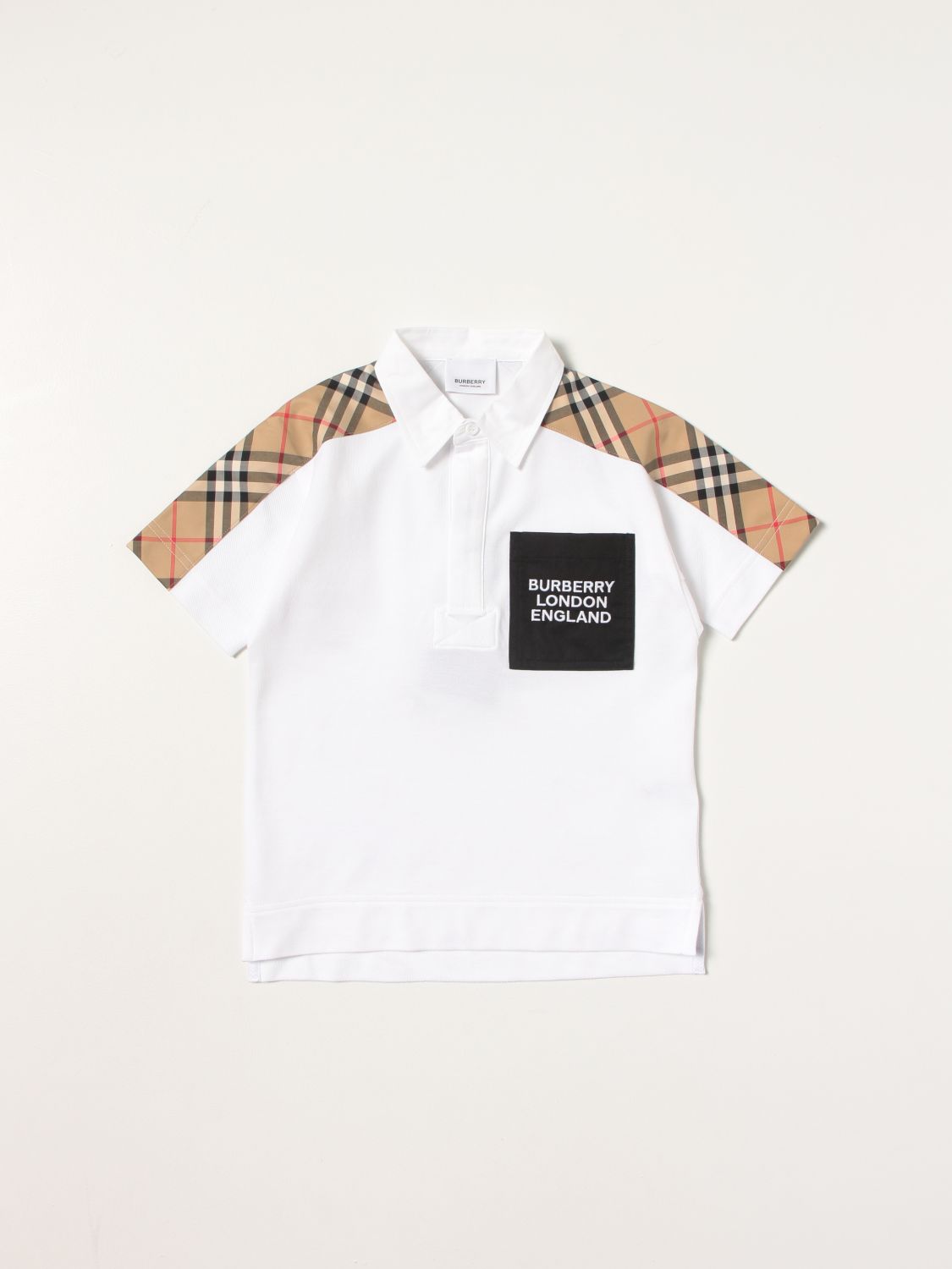 Polo Burberry: Camiseta niños Burberry blanco 1