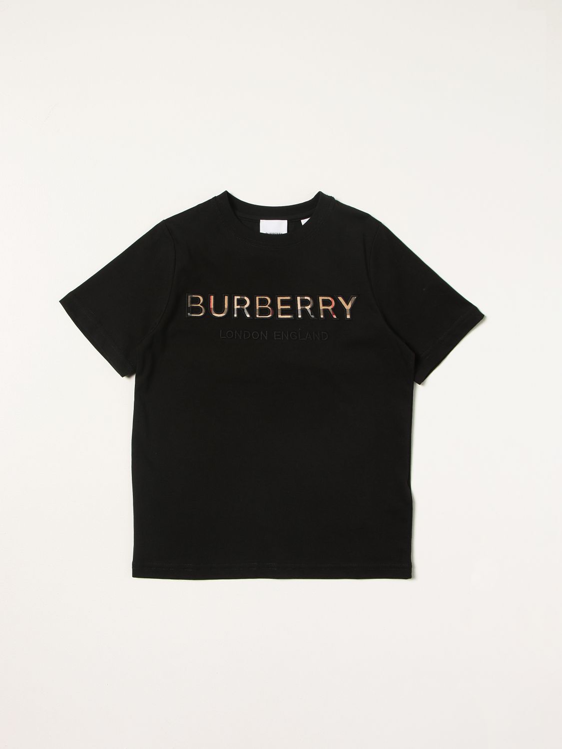 T恤 Burberry: Eugene Burberry Logo 棉质 T 恤 黑色 1