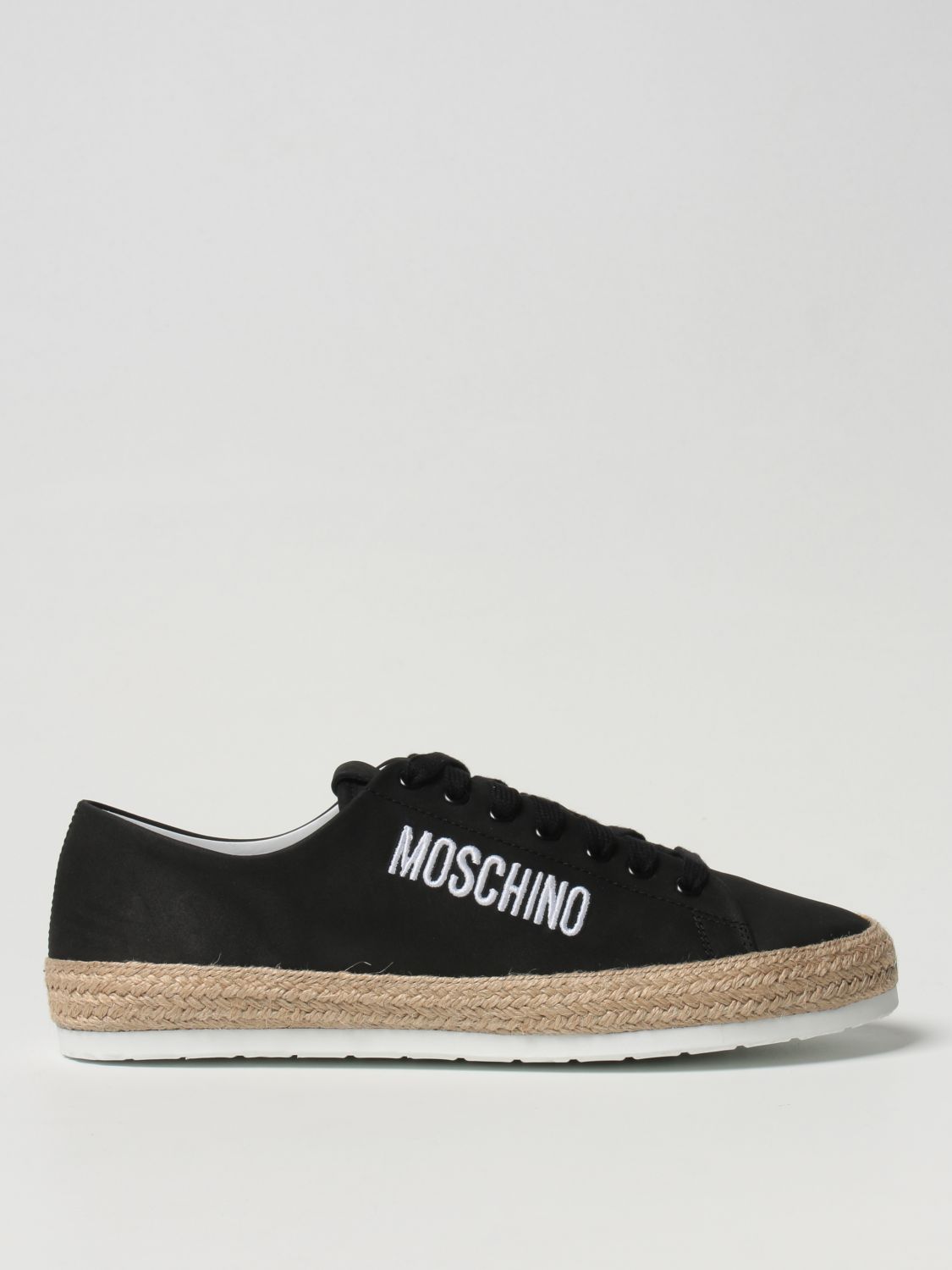 Moschino Couture Nubuk Trainers In Black