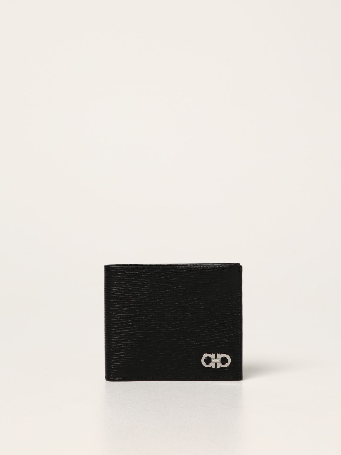 FERRAGAMO: Gancini leather wallet - Black | Ferragamo wallet 66A063 ...