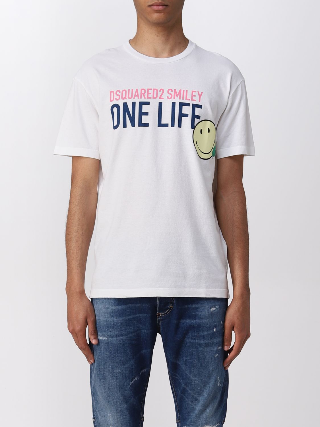 Dsquared2 One Life One Planet Smiley t-shirt with print
