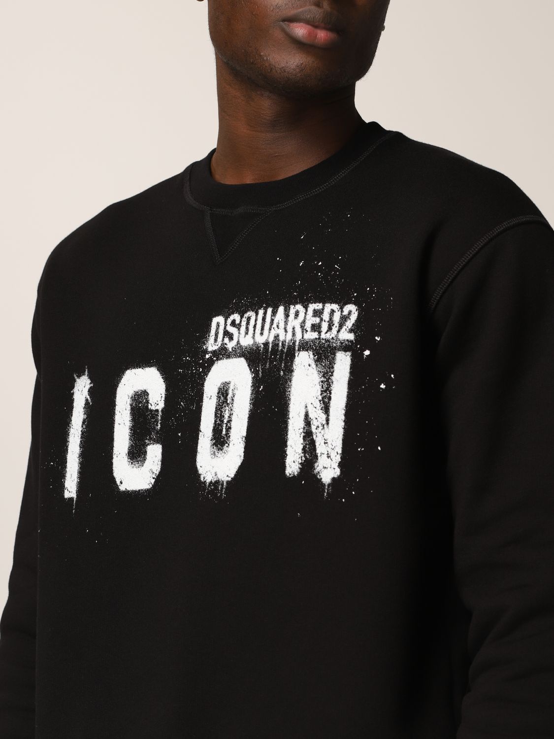 Dsquared2 S79GU0059 S25516 ICON FOREVER Sweatshirt Black