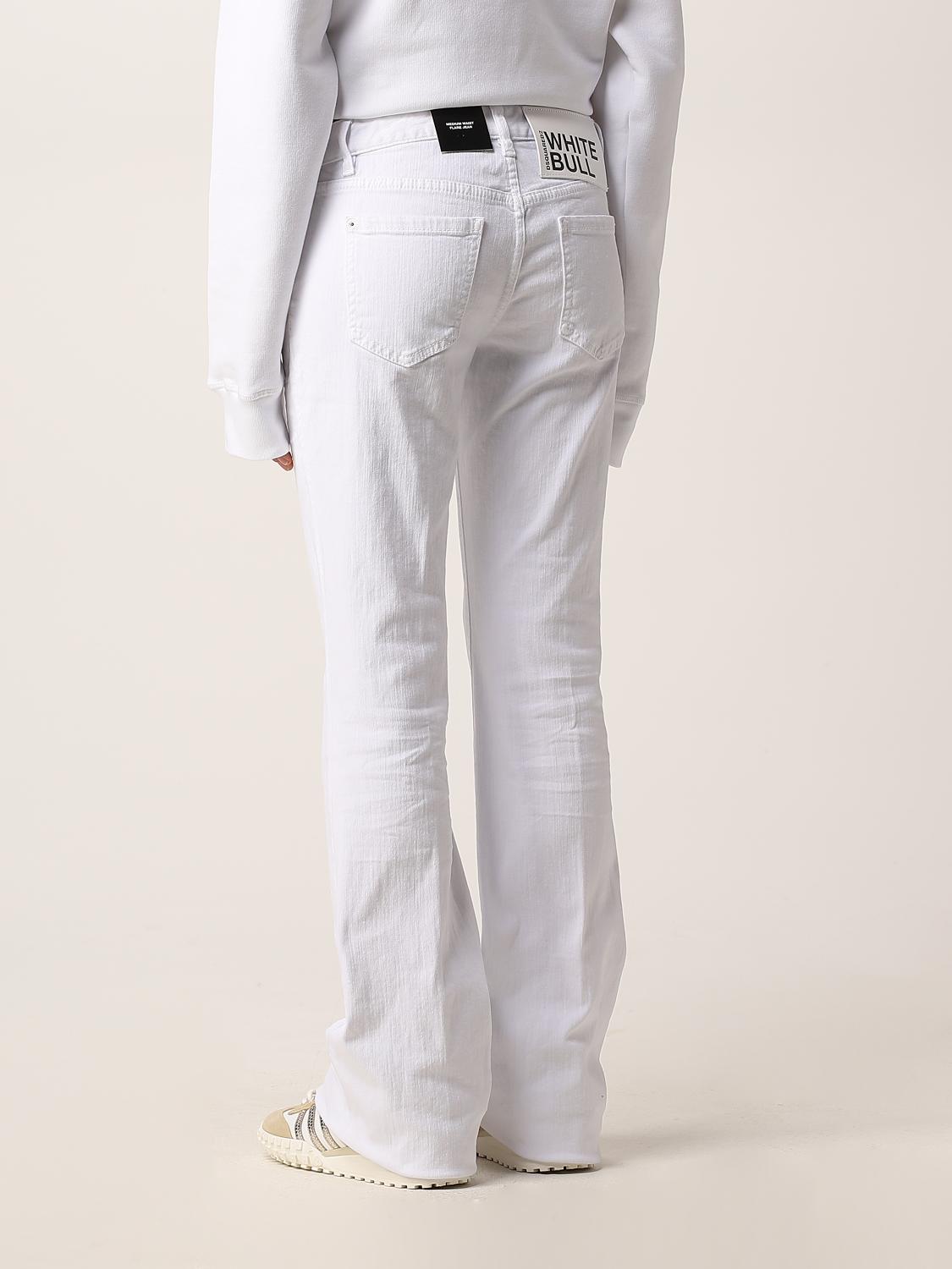 dsquared2 white bull jeans