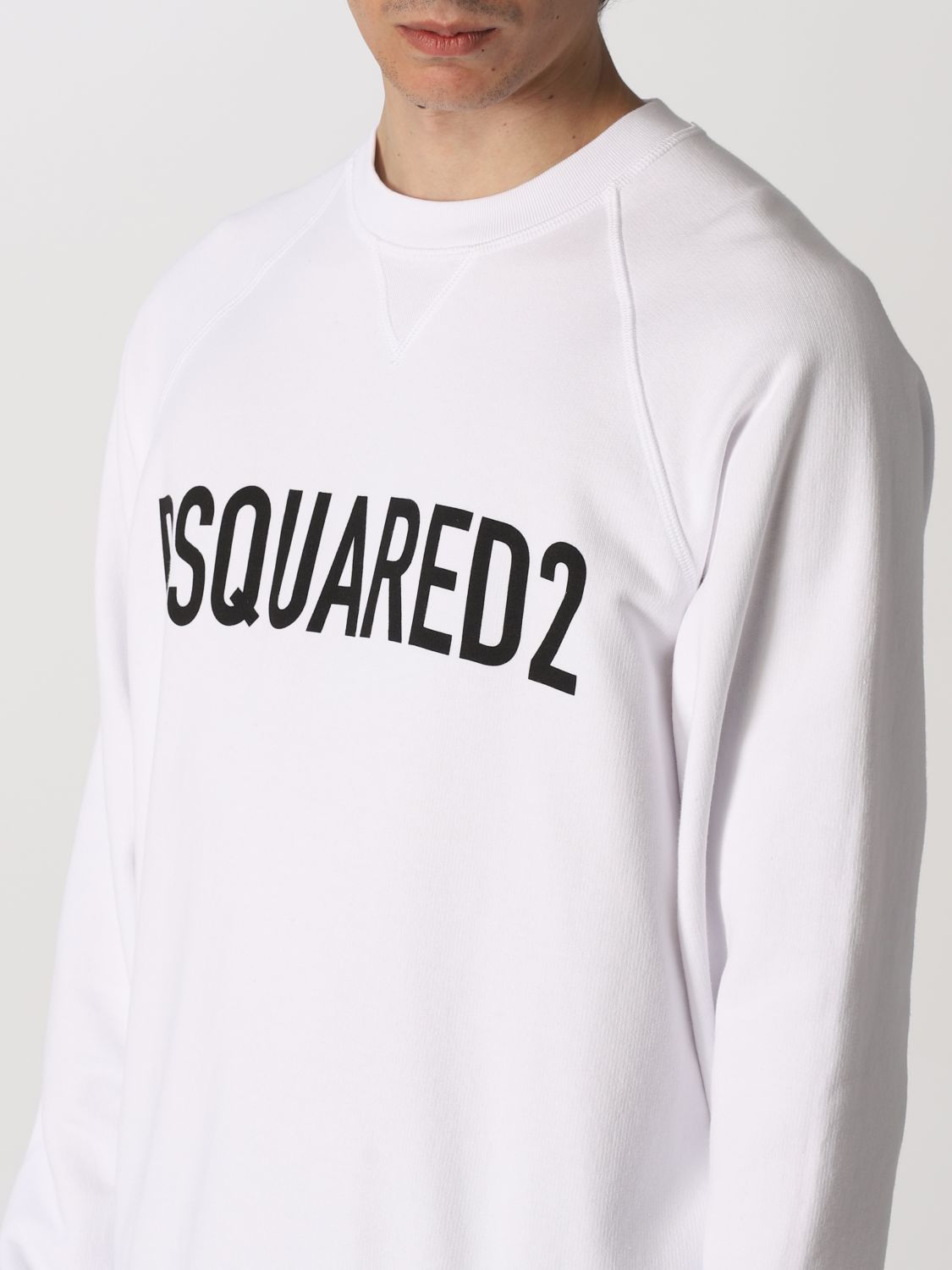 Felpa Dsquared2: T-shirt Dsquared2 con stampa logo bianco 3