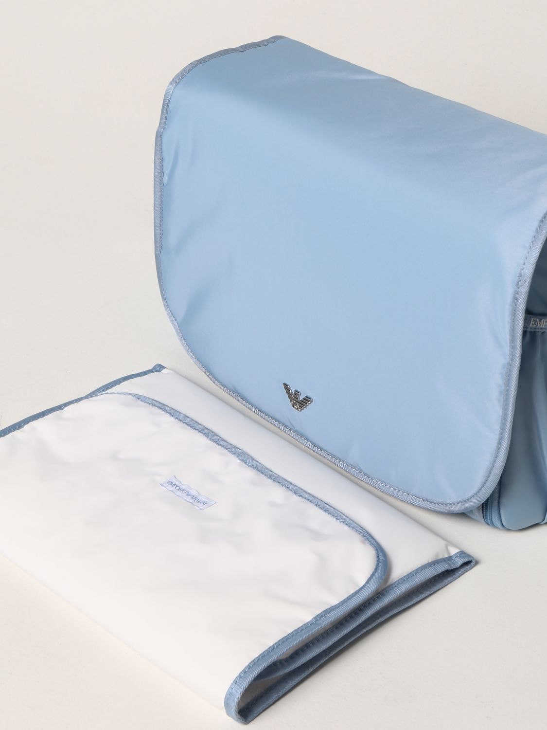 Blanket set Emporio Armani: Emporio Armani nylon diaper bag with logo gnawed blue 3