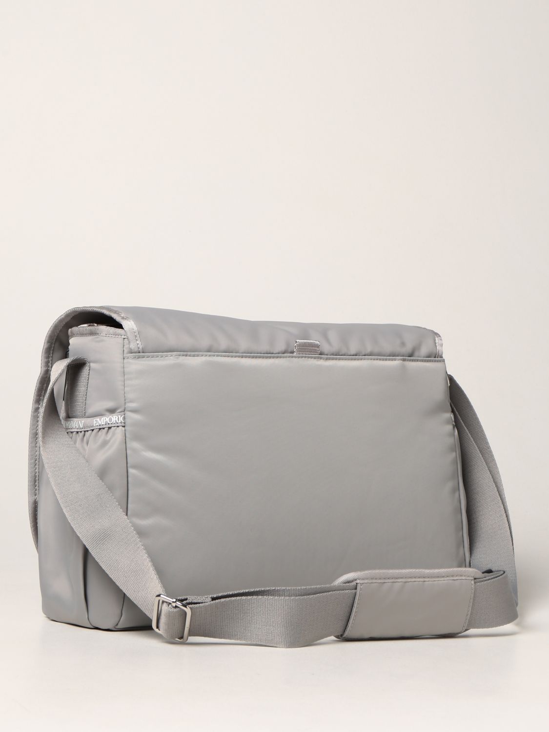 Vari per corredo Emporio Armani: Diaper bag Emporio Armani in nylon con logo grigio 2