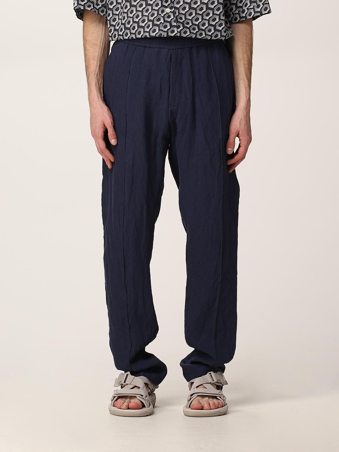 EMPORIO ARMANI: Pantalón hombre - Azul Oscuro | Pantalón Emporio Armani  I1P890I1448 GIGLIO.COM