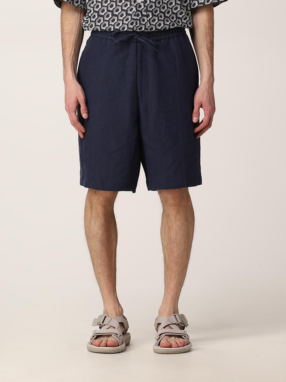 armani mens denim shorts