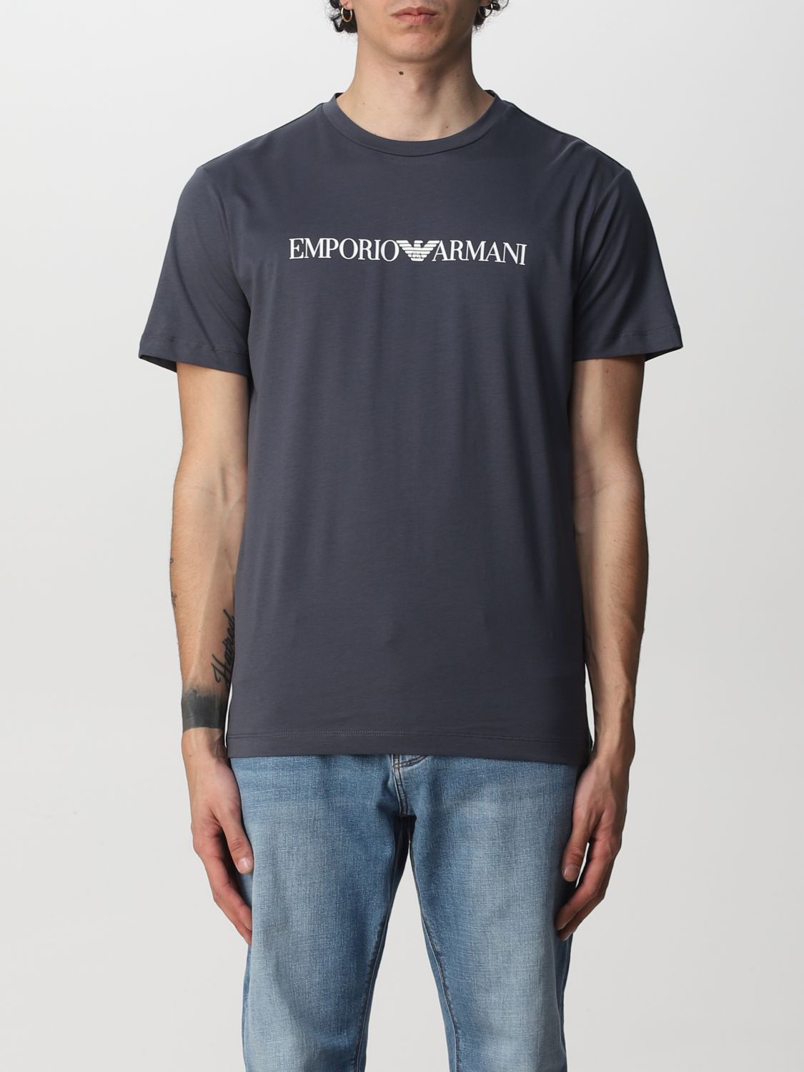 Emporio Armani Cotton T-shirt In Multicolor