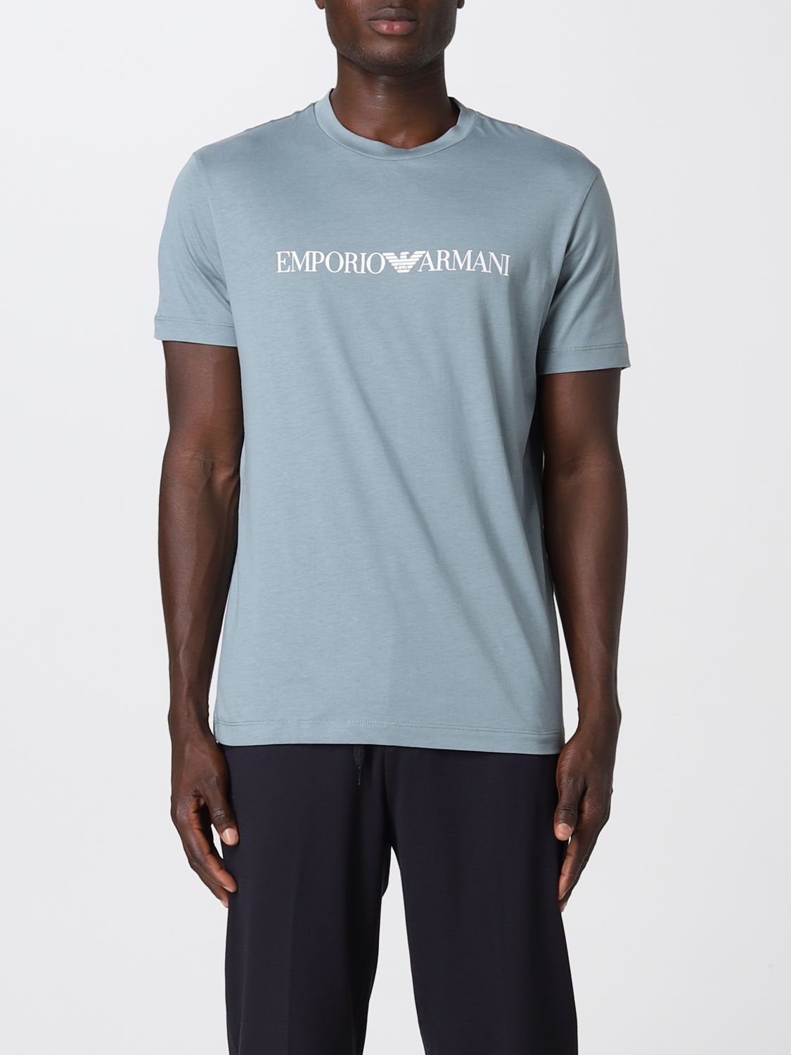 Emporio Armani Cotton T-shirt In Grey