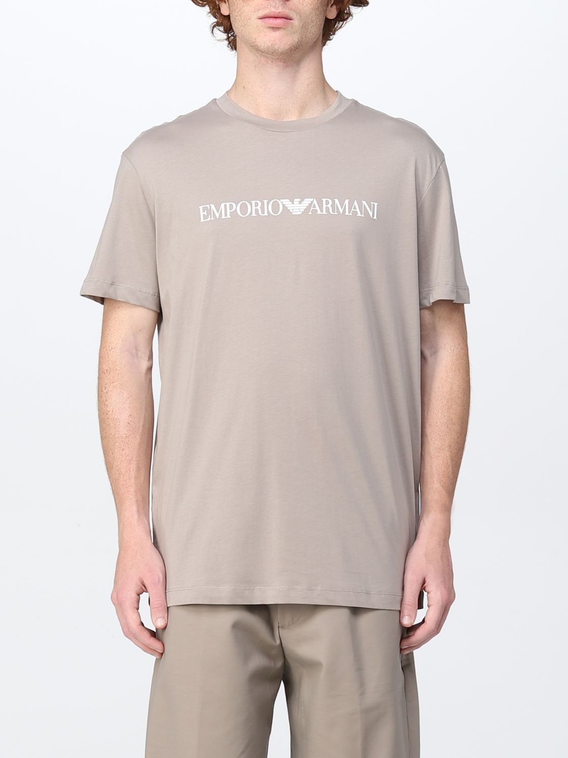 Emporio Armani Cotton T-shirt In Grey 1