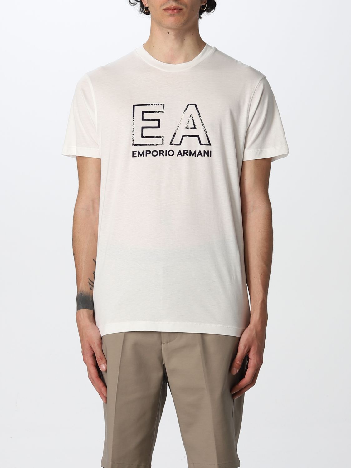 Emporio Armani cotton t-shirt with eagle
