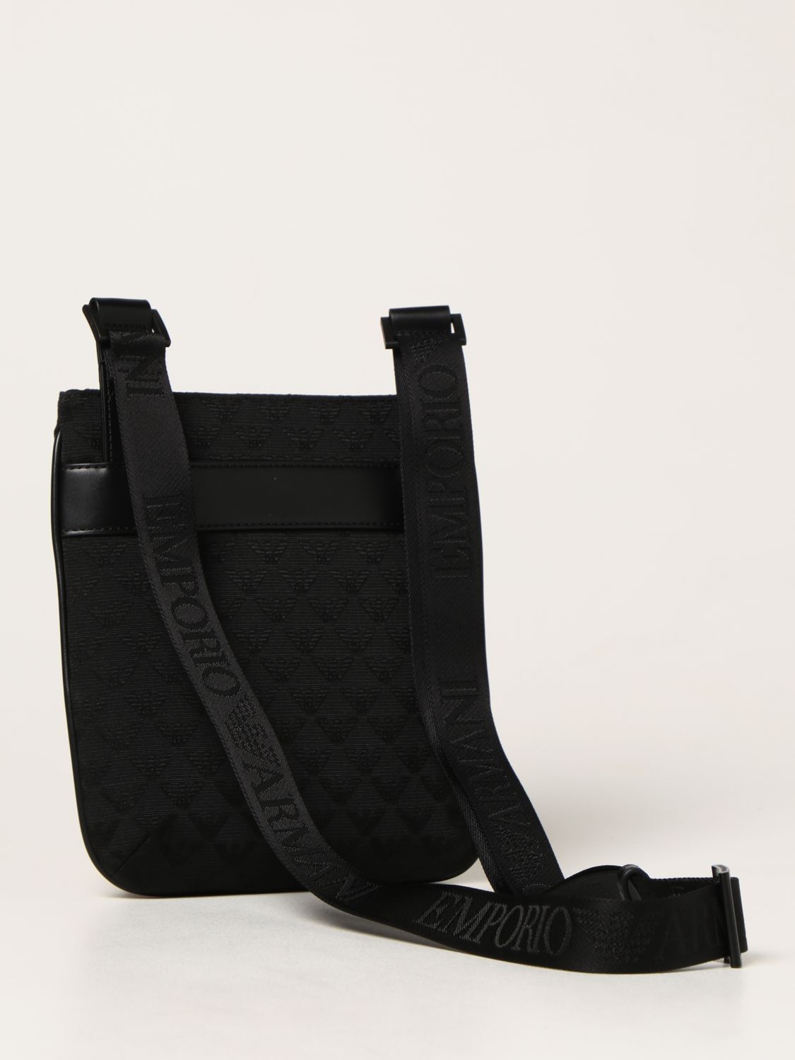 EMPORIO ARMANI: bag in synthetic leather and nylon - Black  Emporio Armani  shoulder bag Y4M234Y022V online at