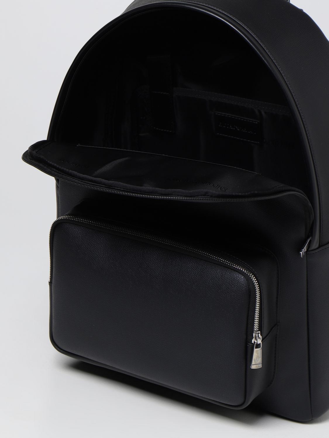 Backpack Emporio Armani: Emporio Armani backpack in grained synthetic leather black 4