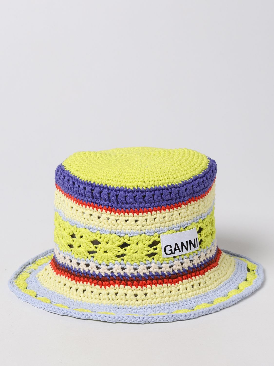 Cappello Ganni: Cappello da pescatore Ganni in crochet azzurro 1