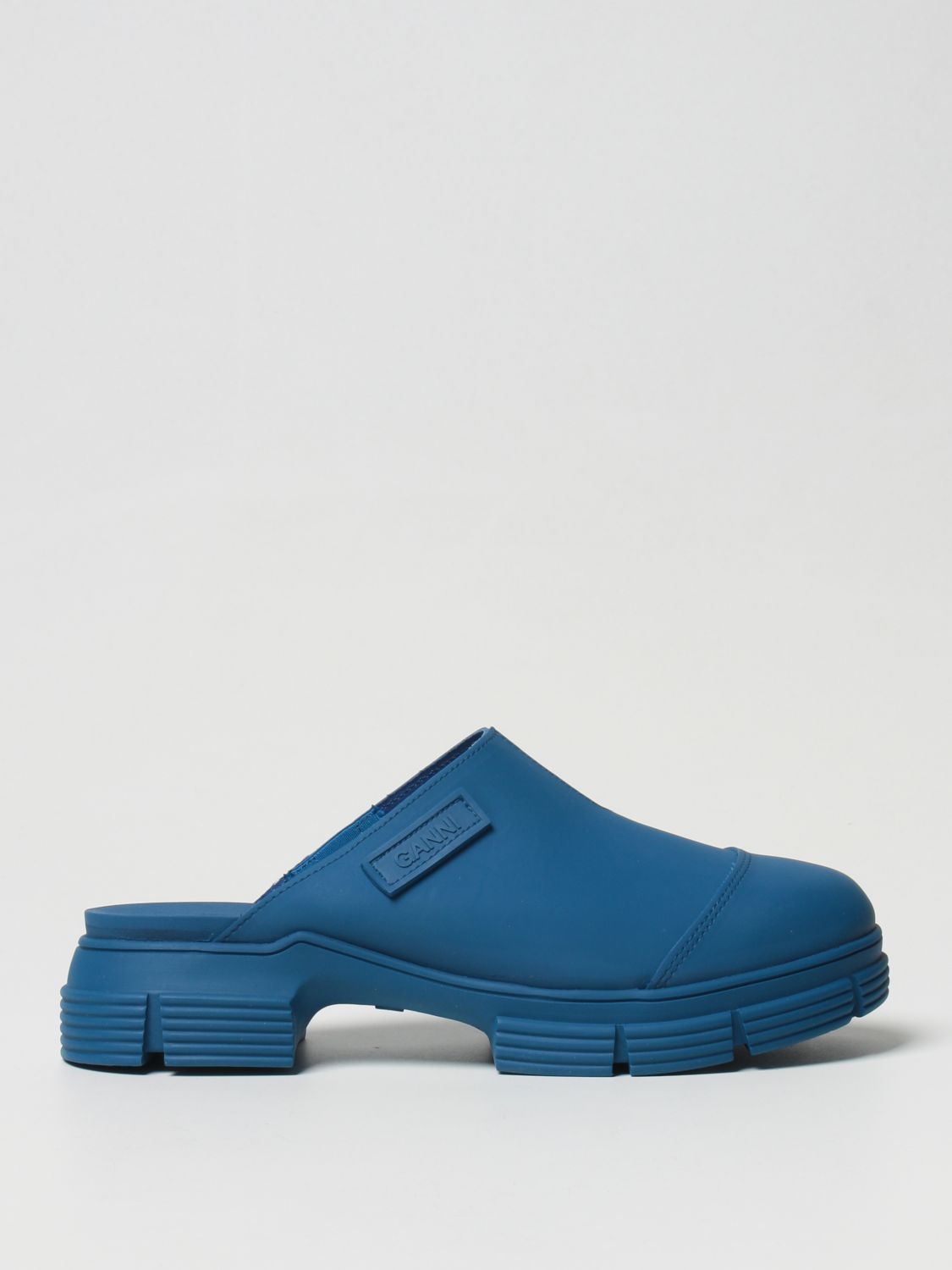 Flat shoes Ganni: Ganni sabots in recycled rubber blue 1