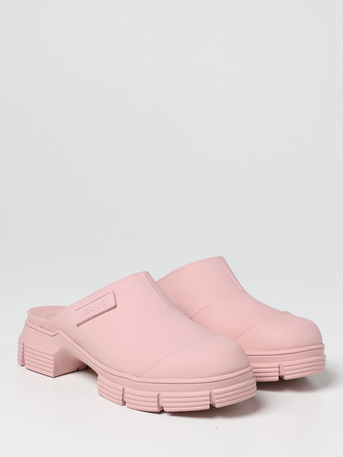 Обувь без каблука Ganni: Обувь без каблука Ganni для нее розовый 3