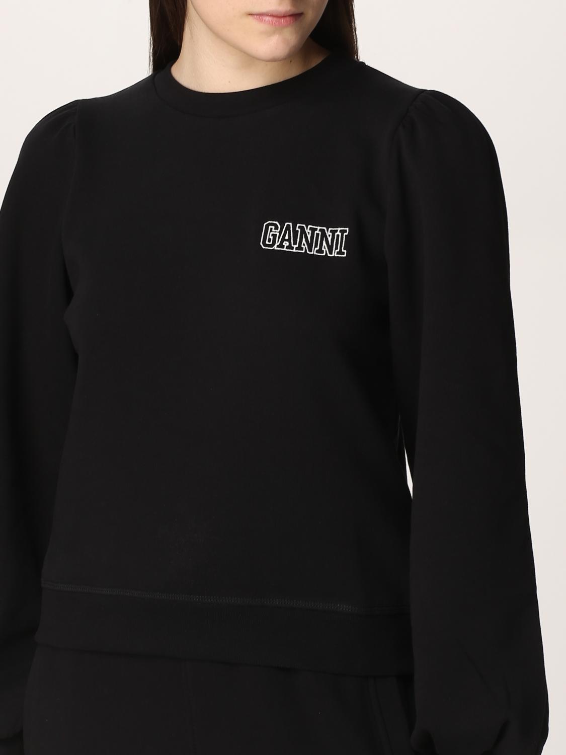 ganni black sweatshirt