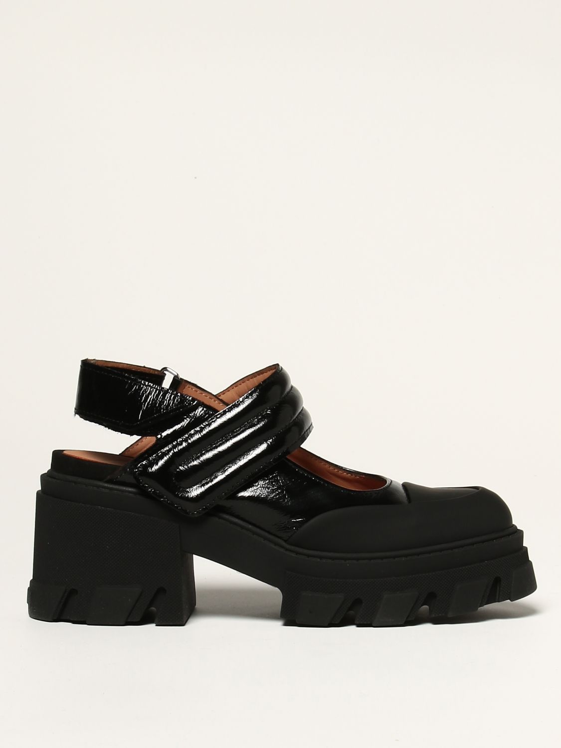 High heel shoes Ganni: Mary Jane Ganni naplak slingbacks black 1