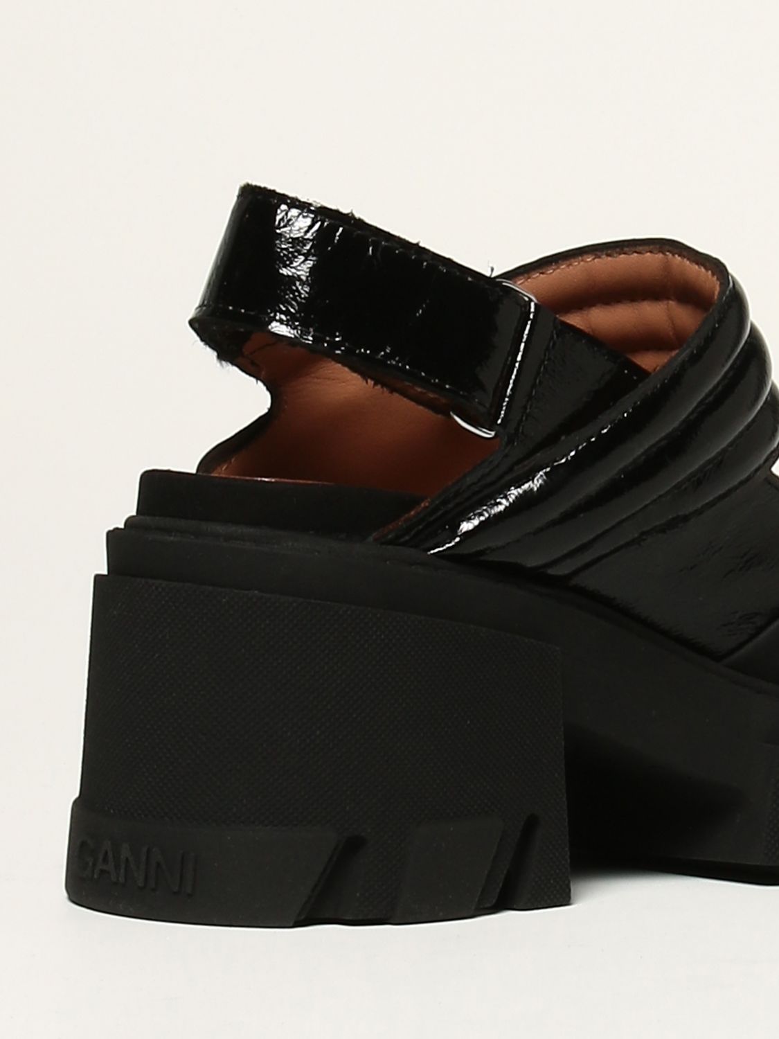 High heel shoes Ganni: Mary Jane Ganni naplak slingbacks black 3