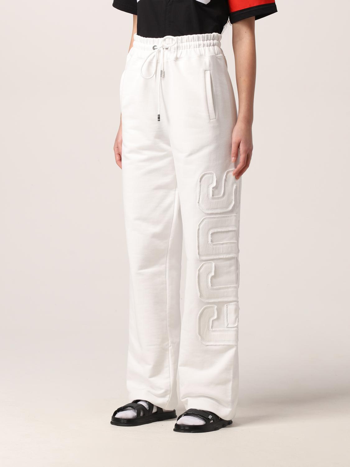 gcds-outlet-cotton-jogging-trousers-white-gcds-pants-ss22w260603