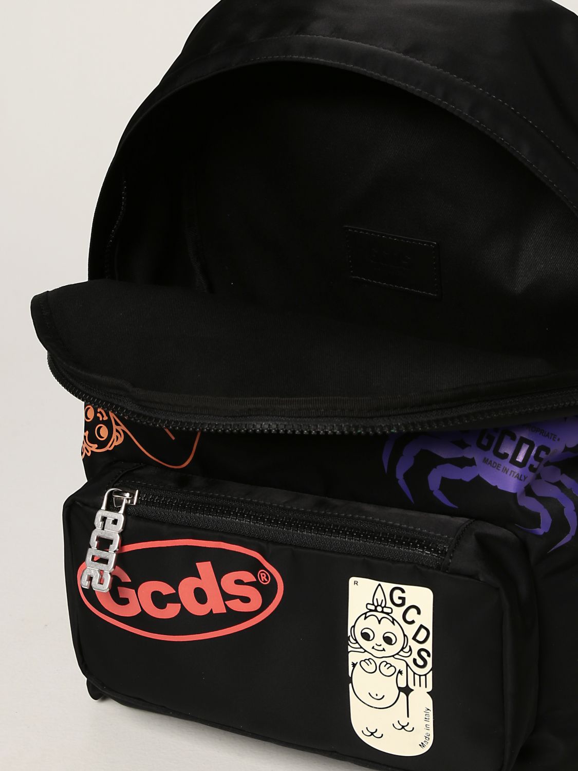 Backpack Gcds: Gcds nylon backpack with prints black 5