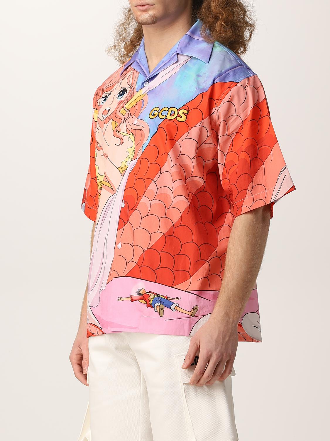 GCDS: Shirahoshi Cotton Bowling Shirt 