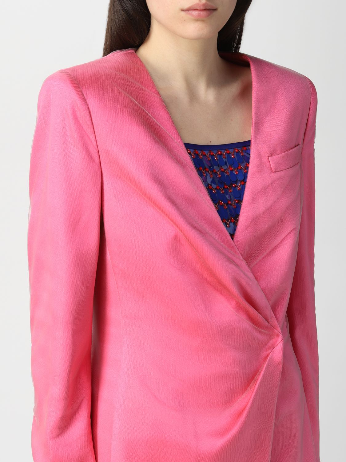 Blazer Giorgio Armani: Giorgio Armani blazer with slit pocket pink 4