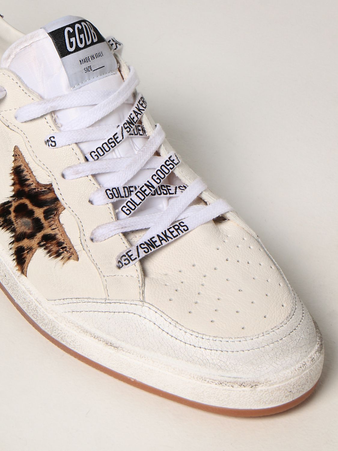 Trainers Golden Goose: Ball Star Golden Goose trainers in worn leather white 4