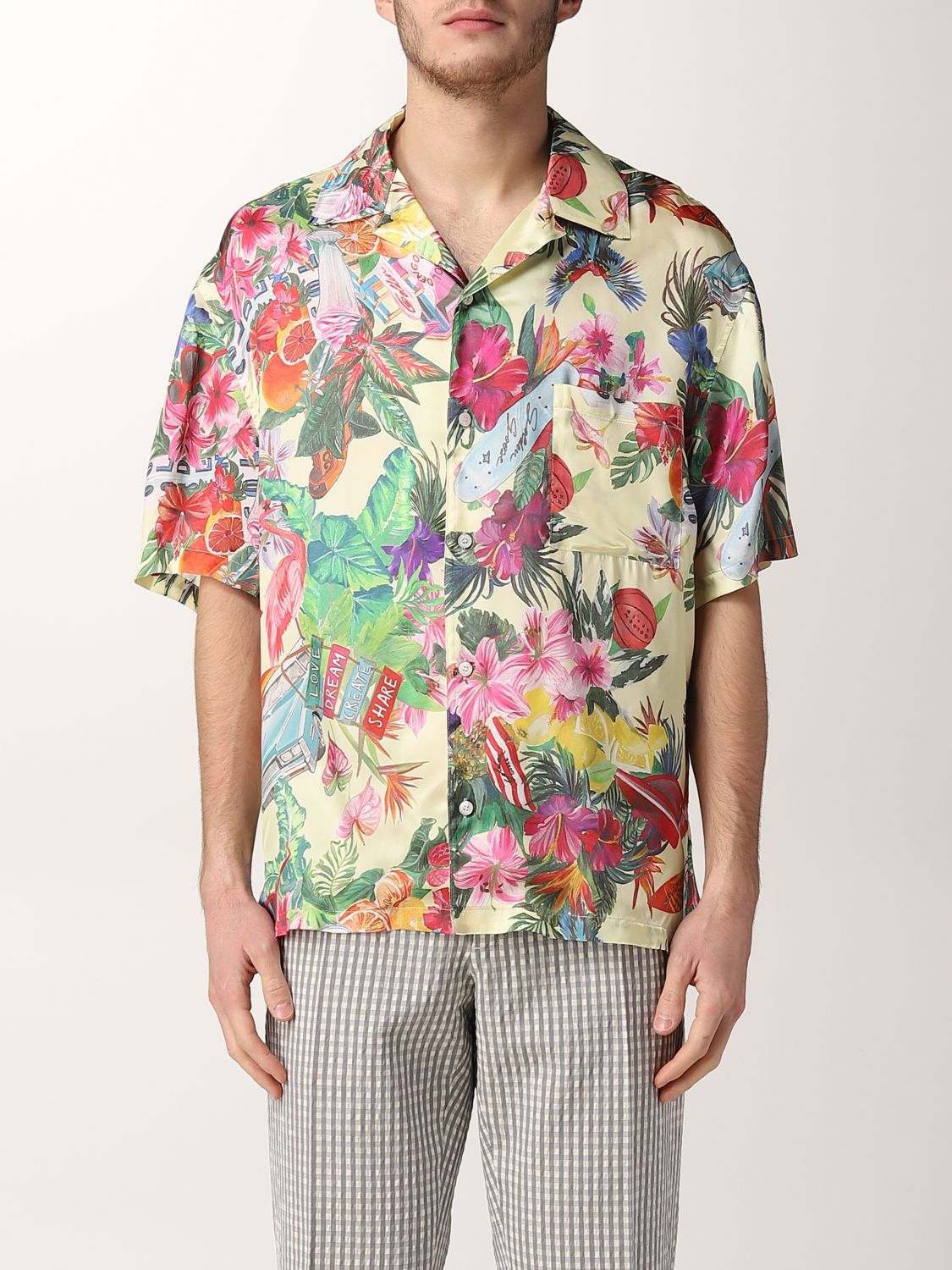 GOLDEN GOOSE: Journey shirt in viscose - Multicolor | Golden Goose ...