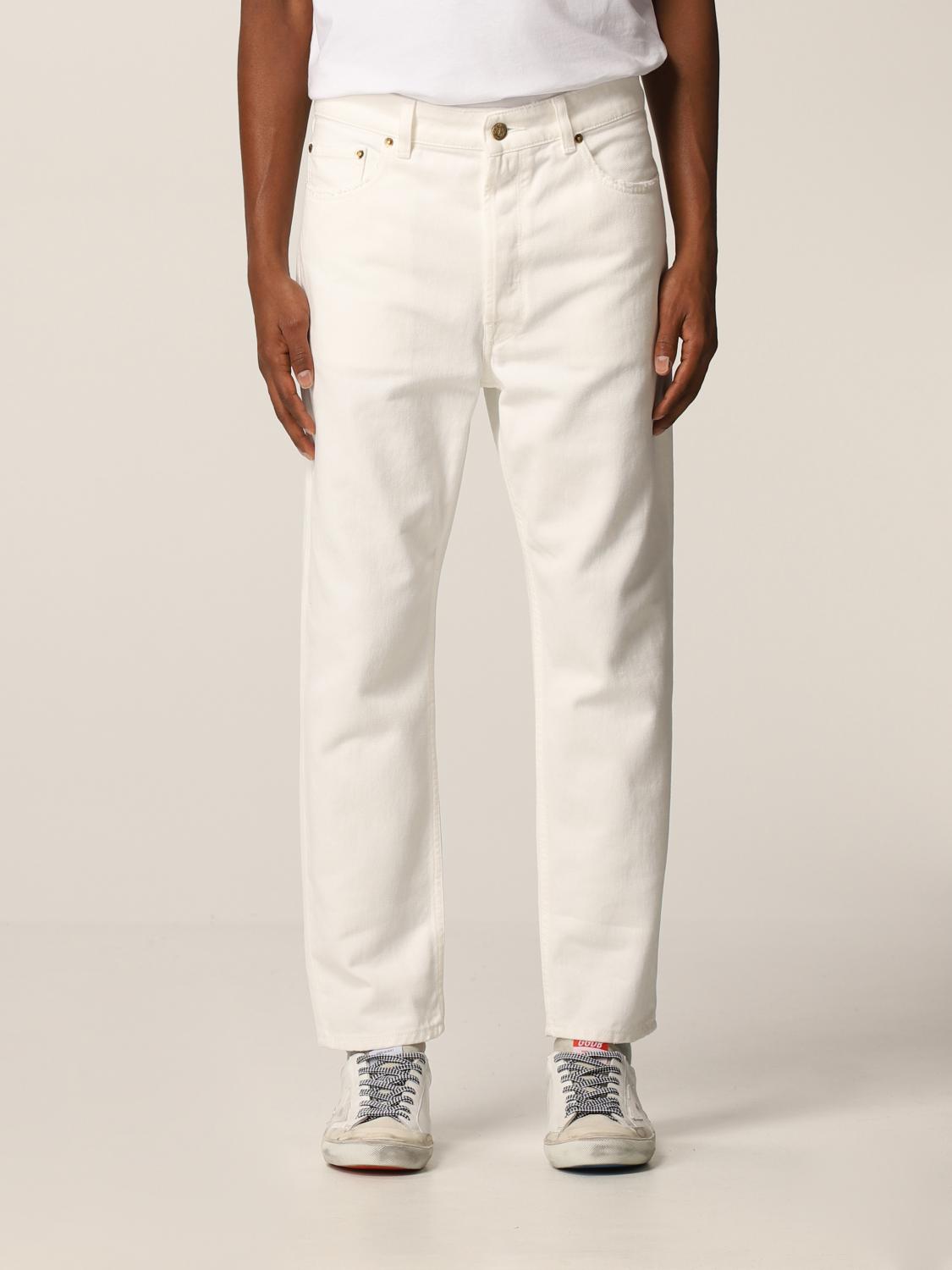 Golden Goose パンツ メンズ ホワイト ジーンズ Golden Goose Gmpp Giglio Com