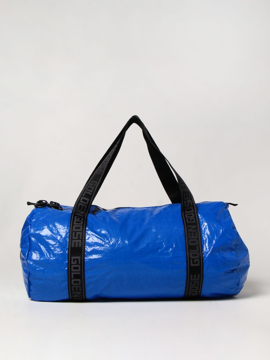 Golden Goose Star Gold's Duffel Bag In Fabric In Blue