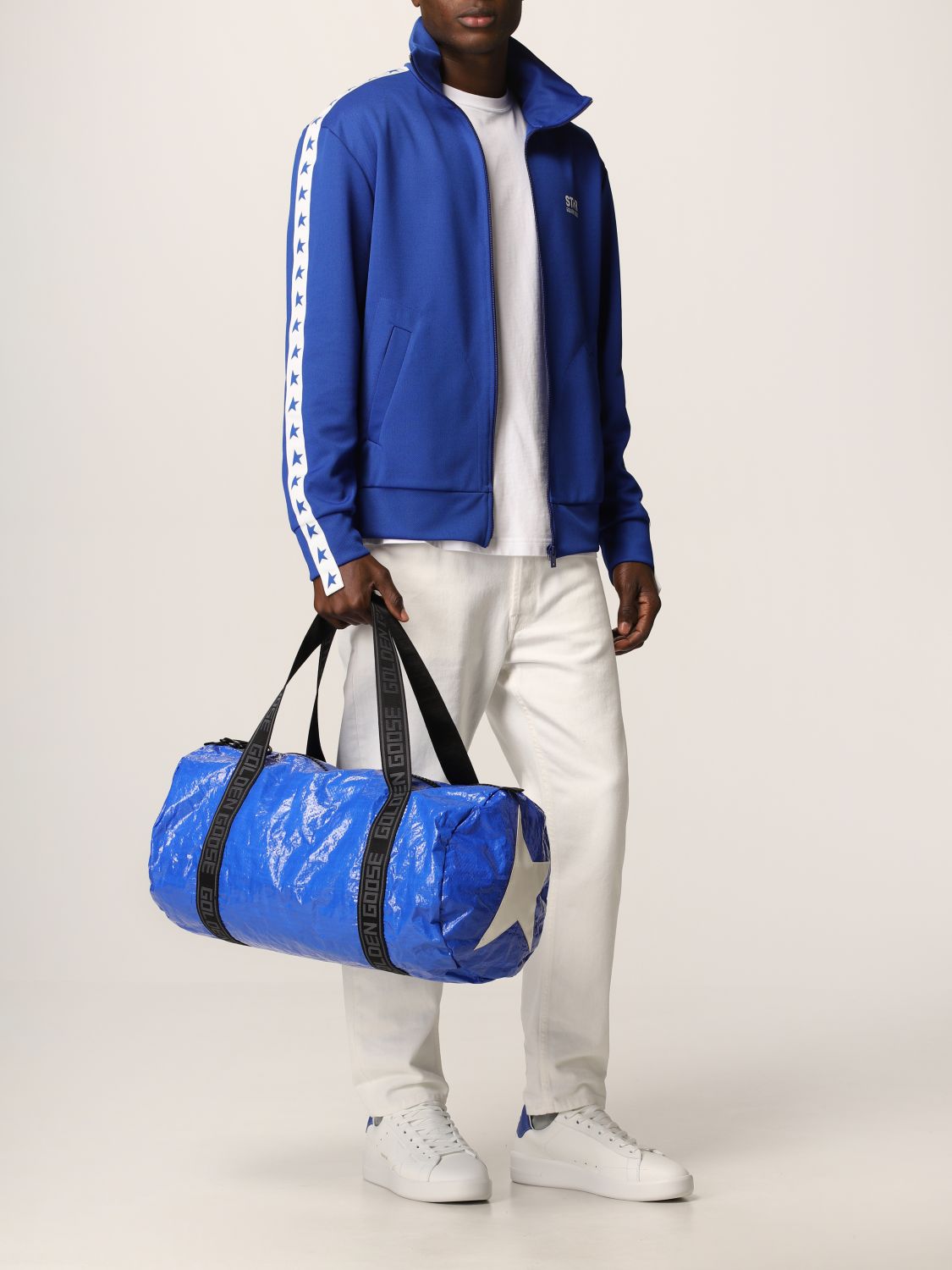 Travel bag Golden Goose: Star Gold's duffel bag in fabric royal blue 2
