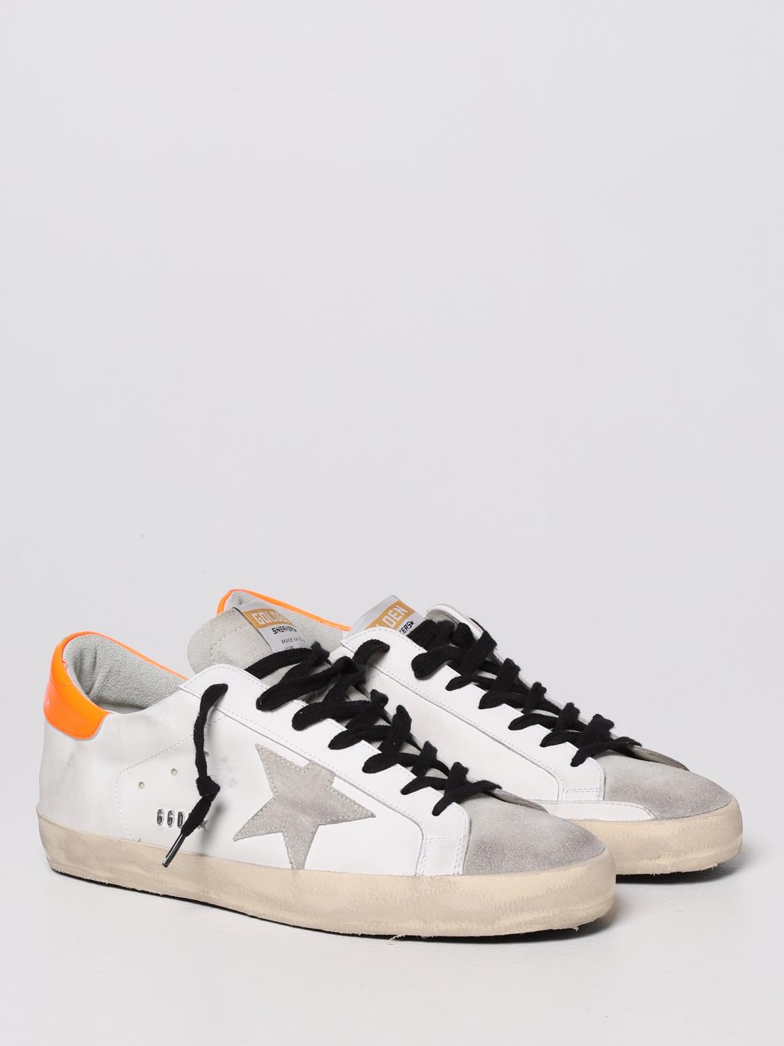 GOLDEN GOOSE: Super-Star classic sneakers in worn leather - Yellow Cream |  Golden Goose sneakers GMF00101F00255410907 online at GIGLIO.COM