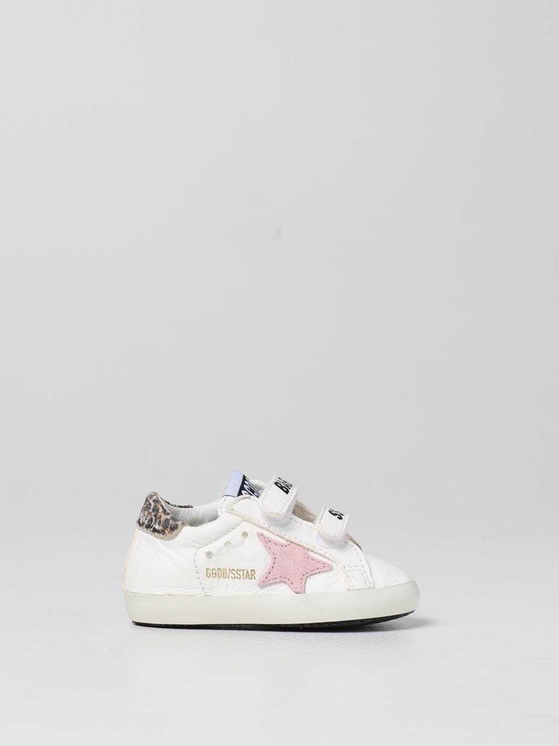 GOLDEN GOOSE: Sneakers Baby School in nappa - Bianco | Scarpe Golden Goose  GIF00166F00279710964 GIGLIO.COM