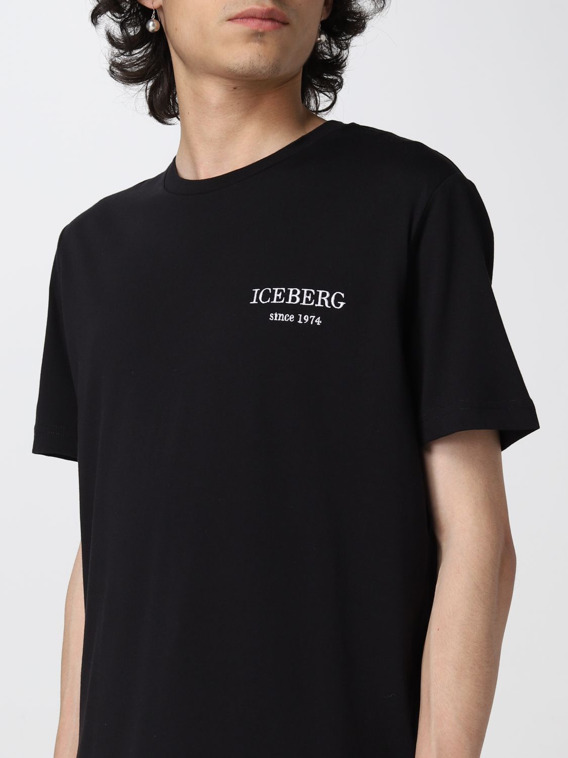 T-shirt Iceberg uomo F01C6301 nera ss19 