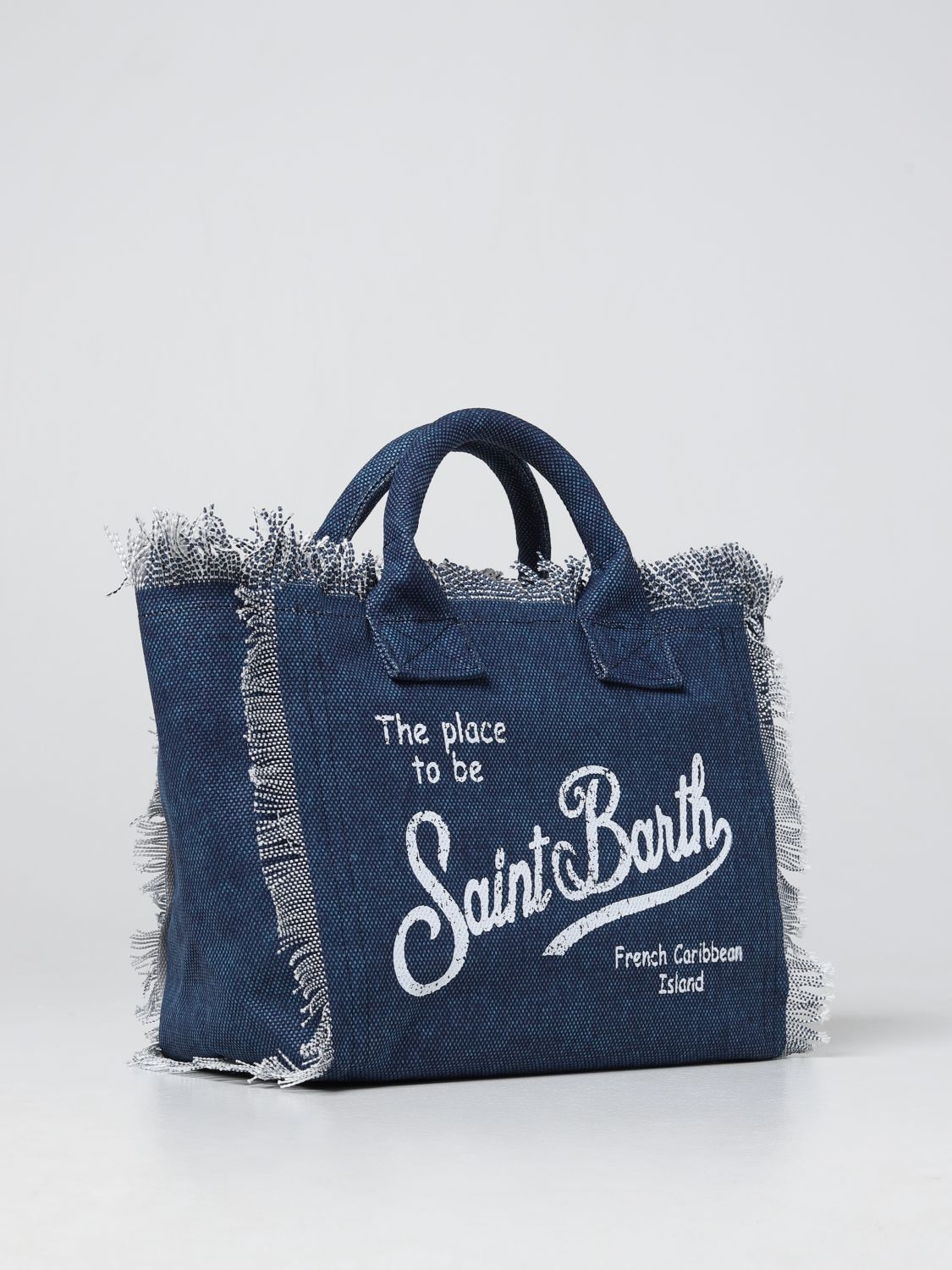 Bag Mc2 Saint Barth: Mc2 Saint Barth tote bag in canvas with logo blue 2