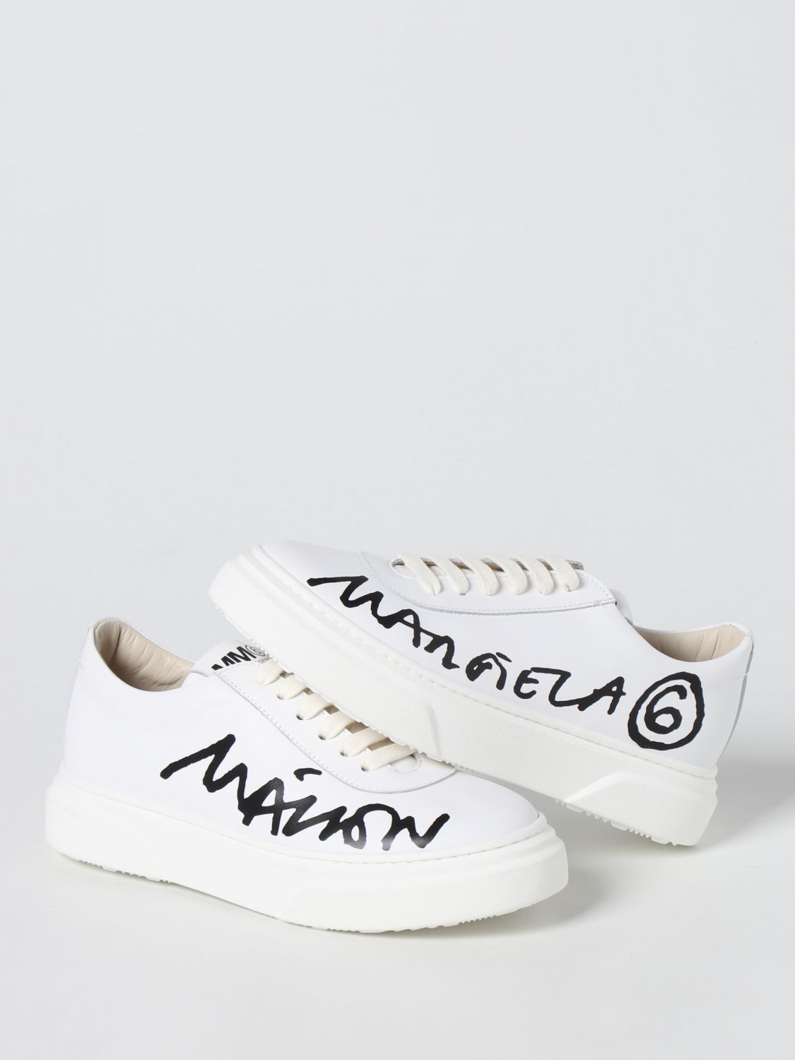 Shoes Mm6 Maison Margiela: MM6 Maison Margiela sneakers in leather white 4