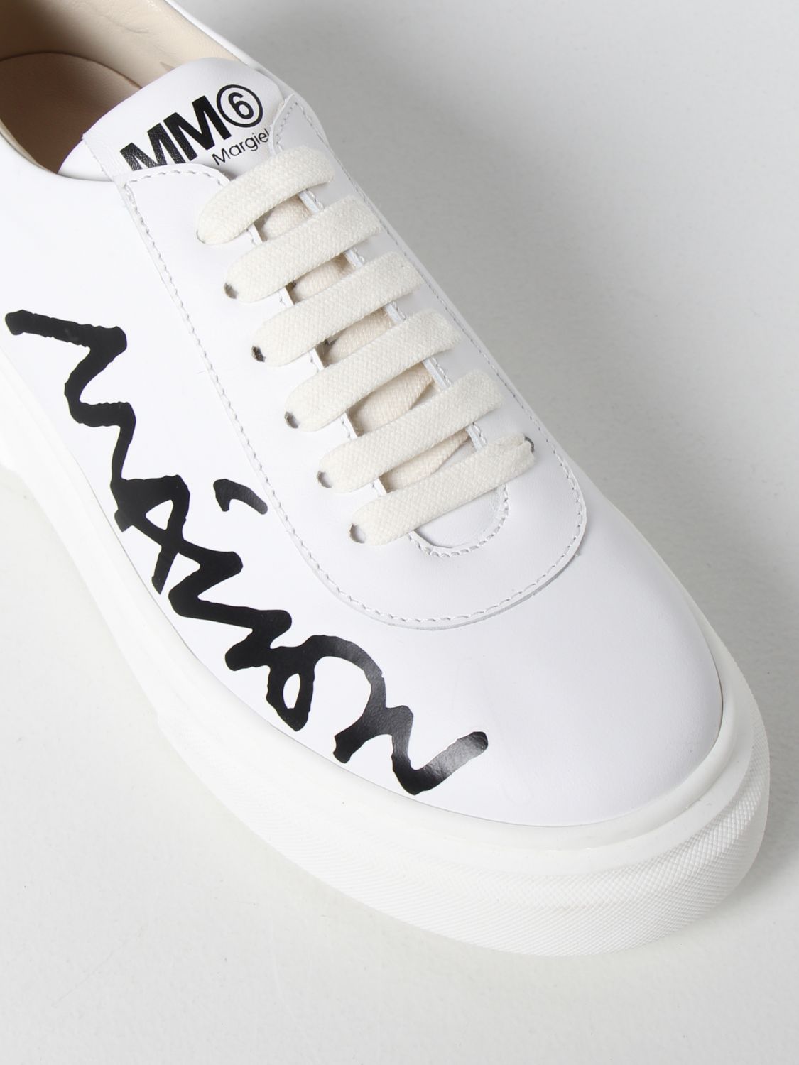 Shoes Mm6 Maison Margiela: MM6 Maison Margiela sneakers in leather white 5