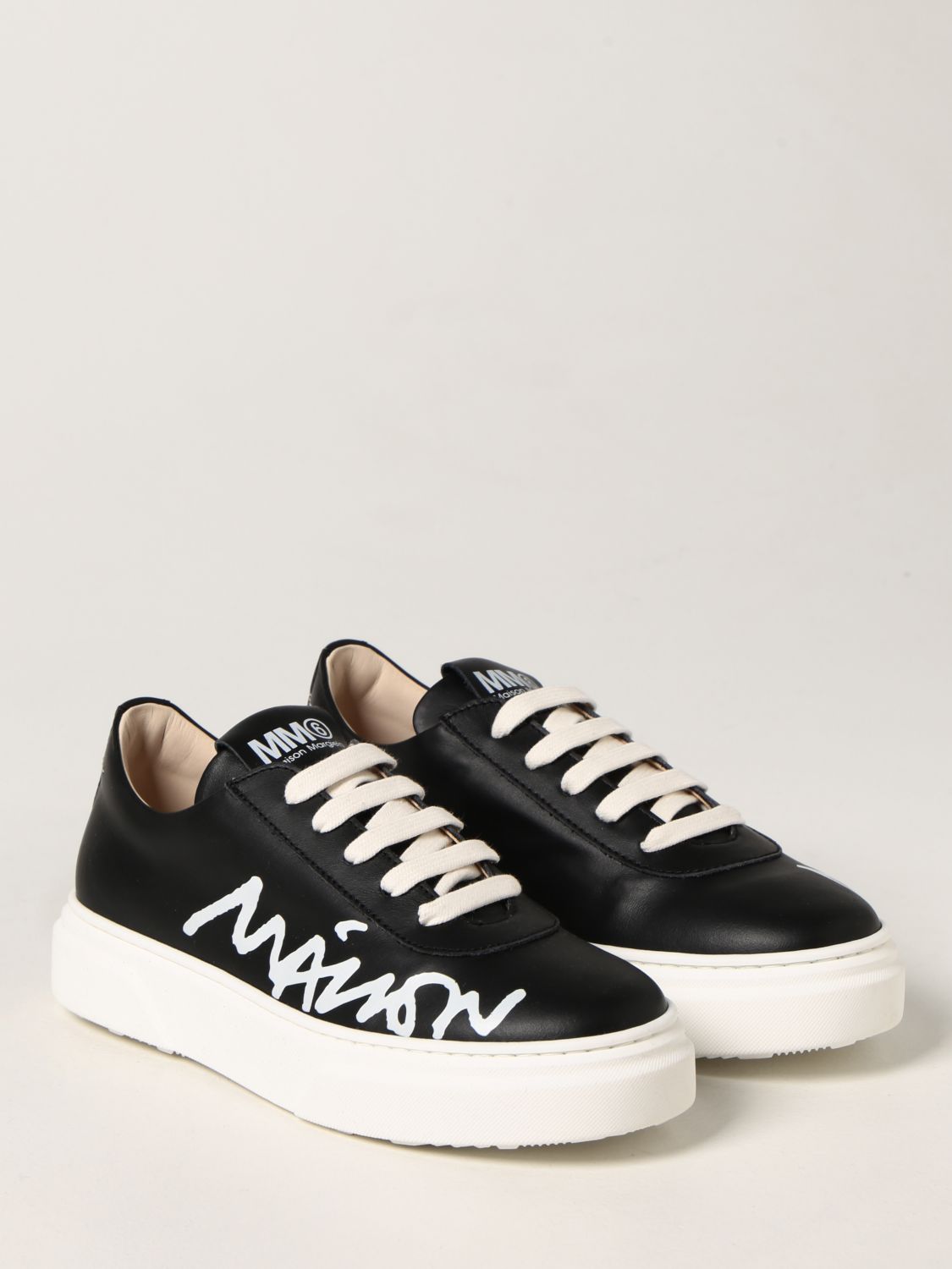 Shoes Mm6 Maison Margiela: MM6 Maison Margiela sneakers in leather black 2