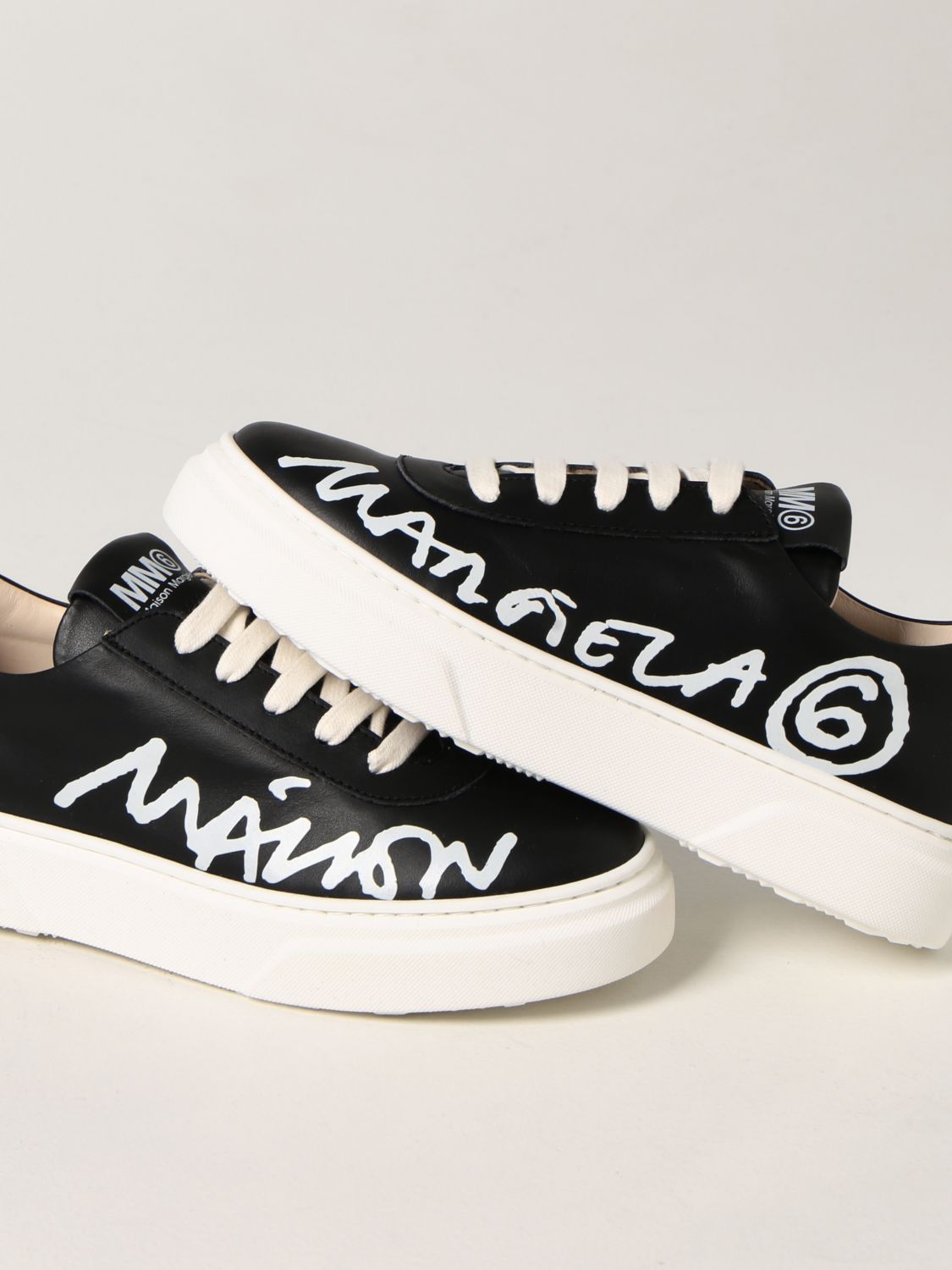 Shoes Mm6 Maison Margiela: MM6 Maison Margiela sneakers in leather black 4