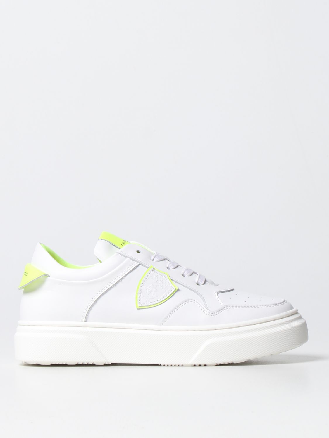 Philippe Model Junior Kids' Philippe Model Trainers In Smooth Leather In White