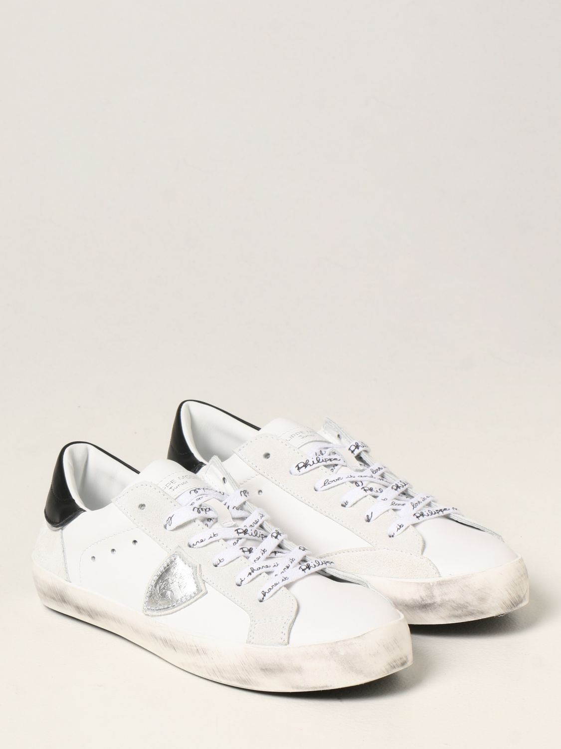 Scarpe Philippe Model Junior: Sneakers Paris Philippe Model Junior in pelle bianco 2