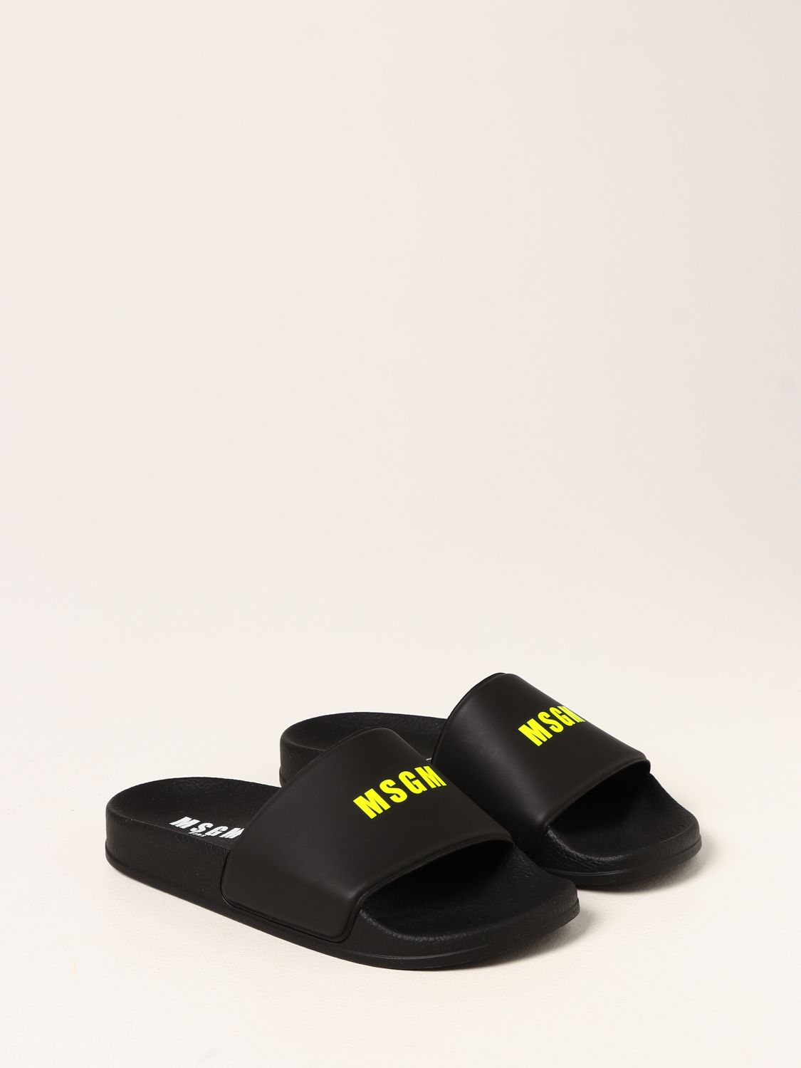 Shoes Msgm Kids: Msgm Kids slide sandals in PVC black 2