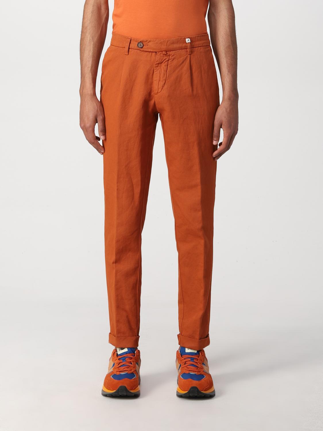 MYTHS: Tasche america pince diagonale lino e lyocel - Ruggine | Pantalone  Myths 19L79 GIGLIO.COM